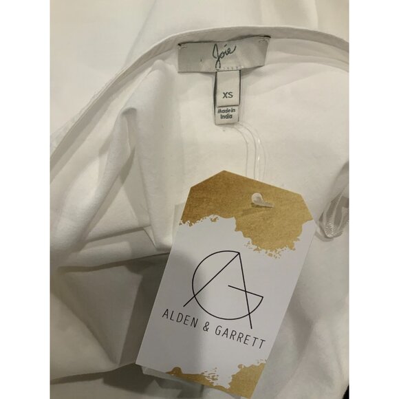 Joie White Lightweight Blouse W/ Boat Neck Ties at Shoulders & Cuffs, Size XS - Picture 7 of 7